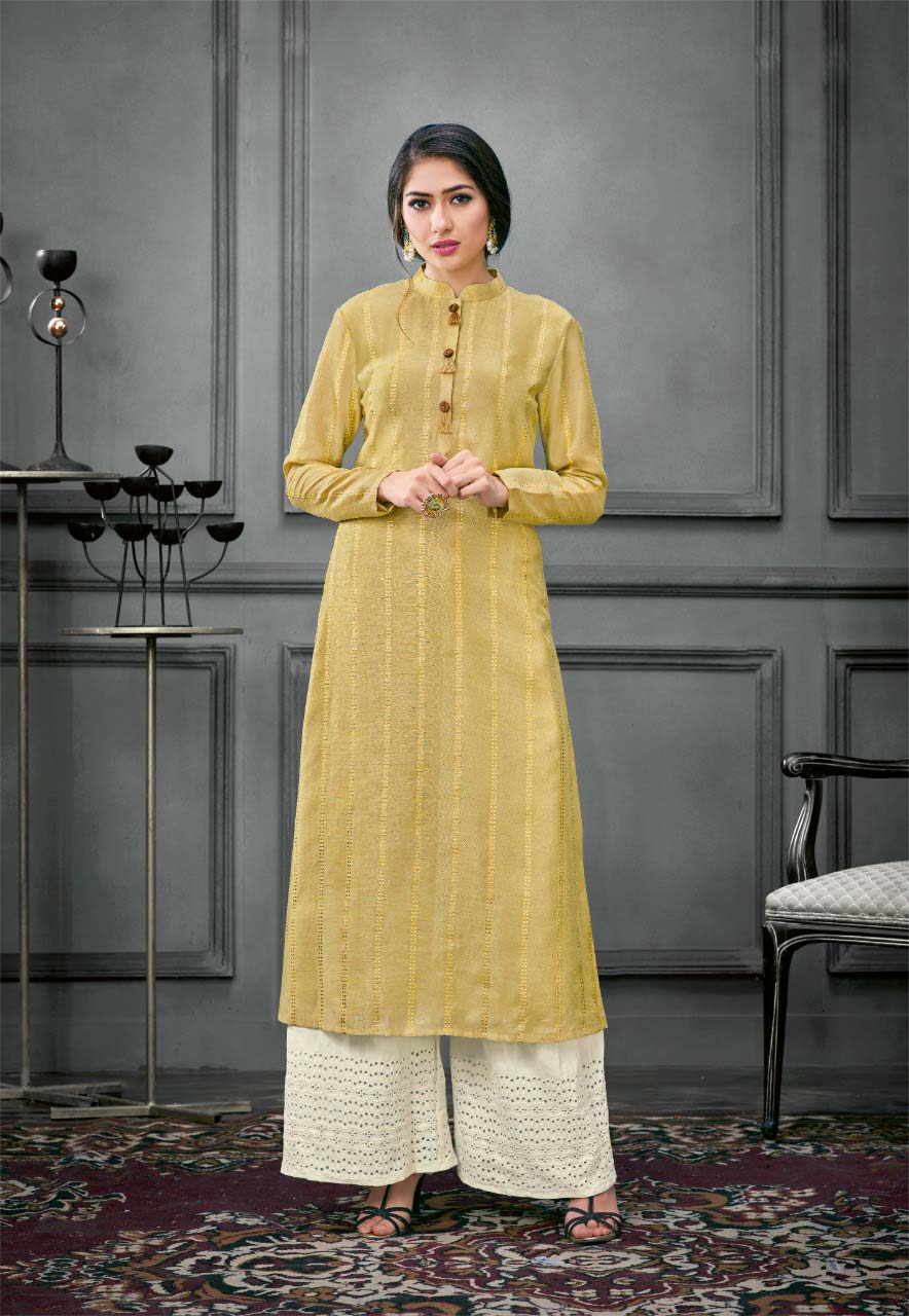 Karma Trendz Tucute 450 Series Foil Printed Kurti Karma Trendz Tucute 450 Series Foil Printed Kurti